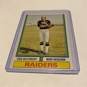 Fred Biletnikoff 1974 Topps Football Card Vintage Card #490
